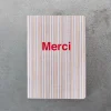 Carnet Merci - Rayures Jaune Asahi