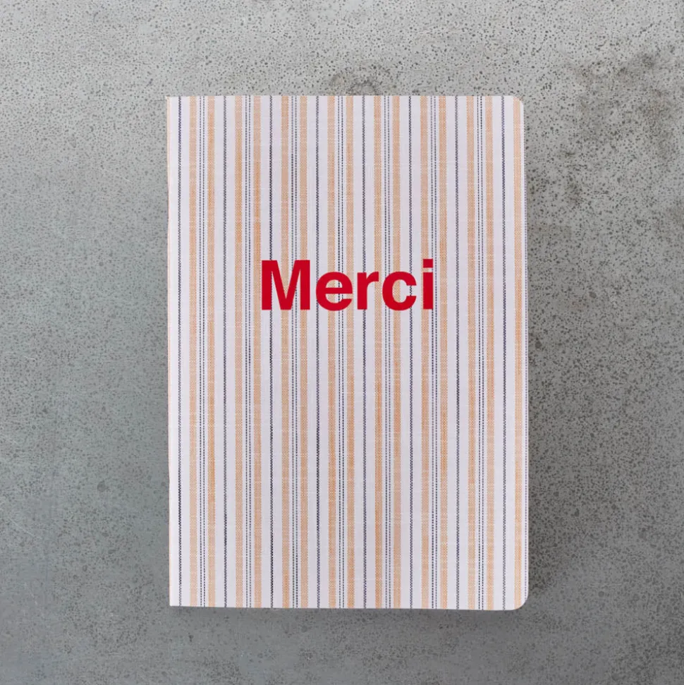 Carnet Merci - Rayures Jaune Asahi