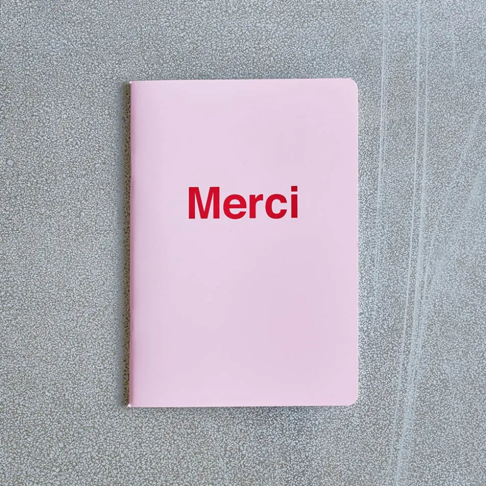 Carnet Merci - Rose Pâle et Rouge