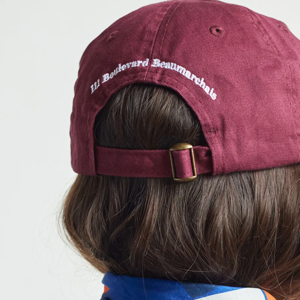 Casquette unisexe brodée Non Merci - Bordeaux