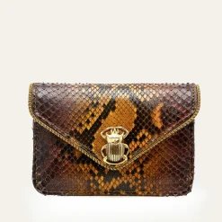 Claris Virot - Porte Carte Python Alex - Marron