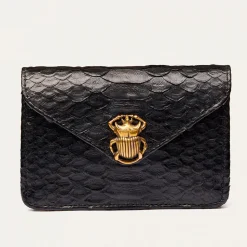Claris Virot - Porte Carte Python Alex - Noir