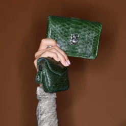 Claris Virot - Porte Monnaie Karl - Vert Python
