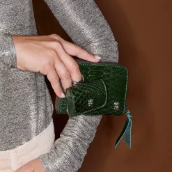 Claris Virot - Portefeuille Mini Bob Pyhton - Vert