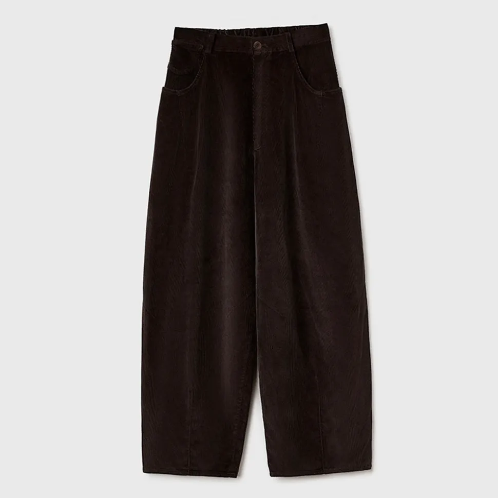 Cordera - Pantalon Velours Baggy - Marron