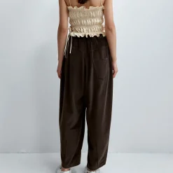 Cordera - Pantalon Velours Baggy - Marron