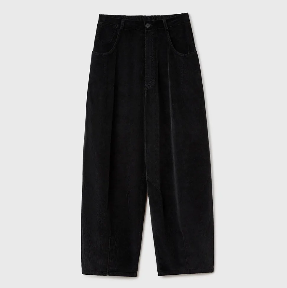 Cordera - Pantalon Velours Baggy - Noir