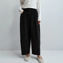 Cordera - Pantalon Velours Baggy - Noir