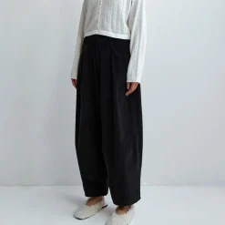 Cordera - Pantalon Velours Baggy - Noir