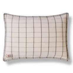 Coussin Merci - Carreaux Brun Cha Iro