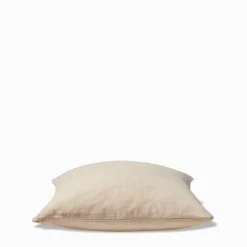 Coussin épais en lin - Chambray Jaune