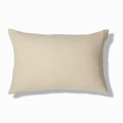 Coussin épais en lin - Chambray Jaune