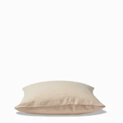 Coussin épais en lin - Chambray Jaune