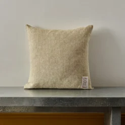 Coussin épais en lin - Chambray Olive