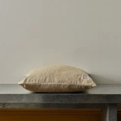 Coussin épais en lin - Chambray Olive