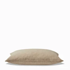 Coussin épais en lin - Chambray Olive
