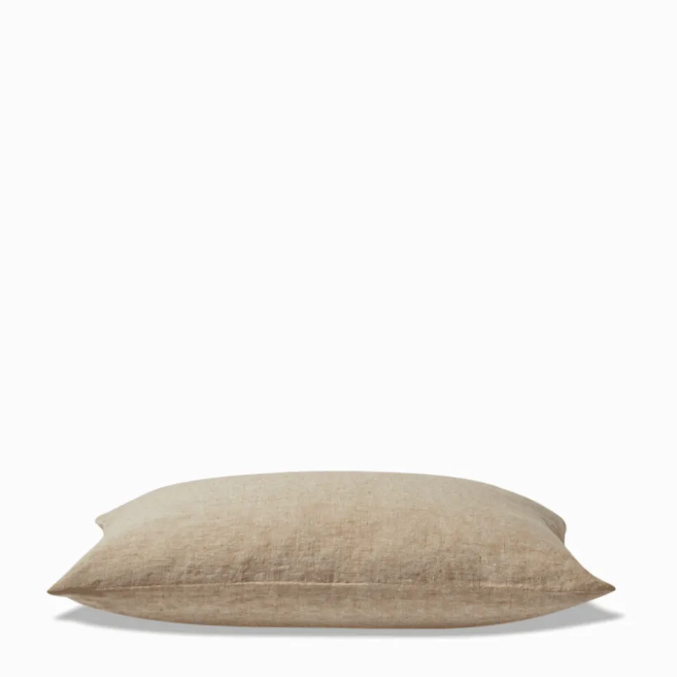 Coussin épais en lin - Chambray Olive