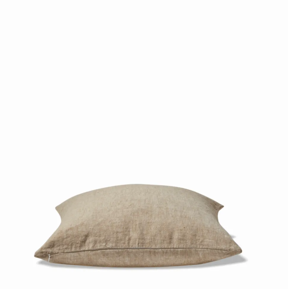 Coussin épais en lin - Chambray Olive