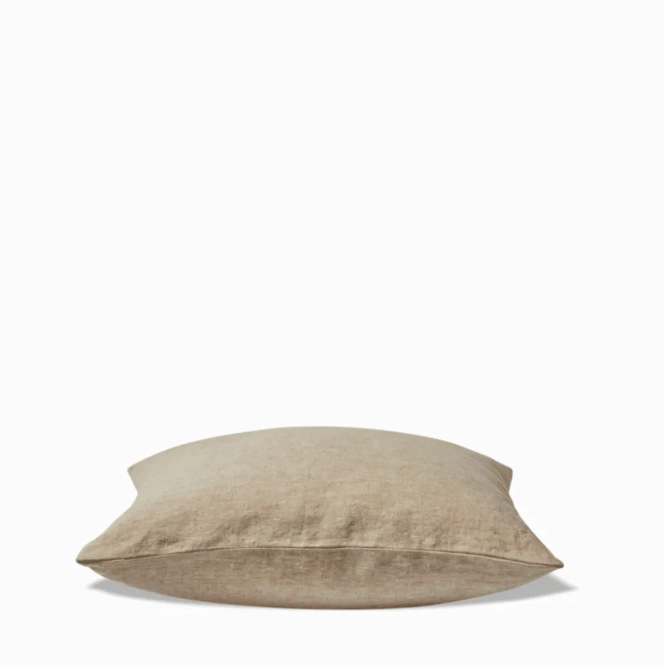 Coussin épais en lin - Chambray Olive