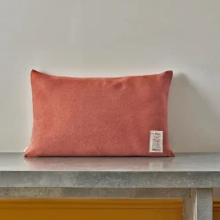 Coussin épais en lin - Uni Rose