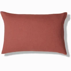 Coussin épais en lin - Uni Rose