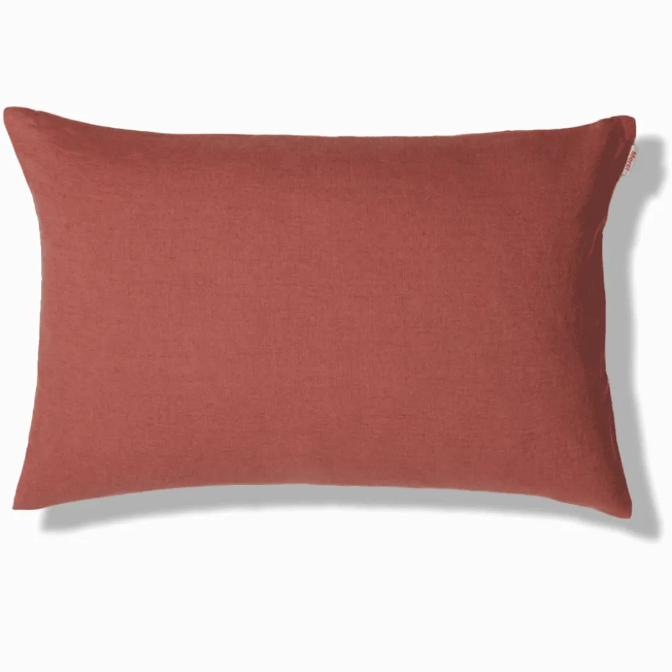 Coussin épais en lin - Uni Rose