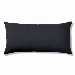 Coussin rectangle en lin lavé - Bleu Encre