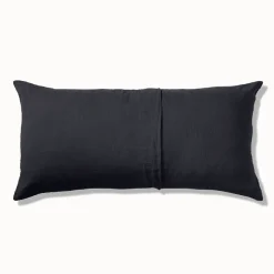 Coussin rectangle en lin lavé - Bleu Encre