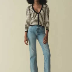 Dôen - Cardigan Chandel - Beige à rayures