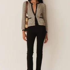Dôen - Cardigan Therese - Beige rayé