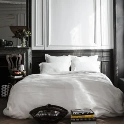 Drap plat en gaze de coton - Blanc de Meudon