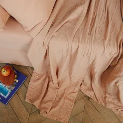 Drap plat en gaze de coton - Brun Haussmann