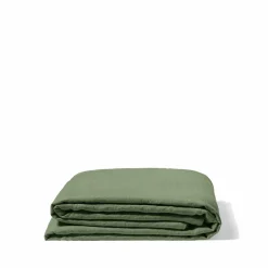 Drap plat en lin lavé - Vert d'Anduze