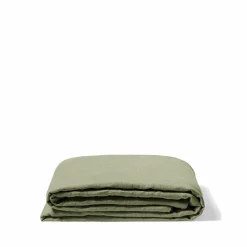 Drap plat en lin lavé - Vert Komorebi