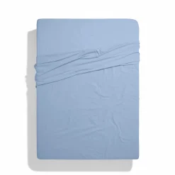 Drap plat en percale de coton - Parme Lilas
