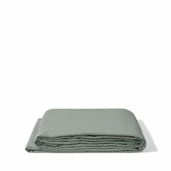 Drap plat en percale de coton - Vert Lichen