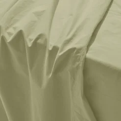 Drap plat en percale de coton - Vert Sauge