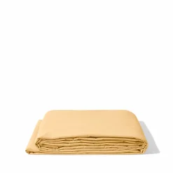 Drap plat en percale de coton - Jaune Orge