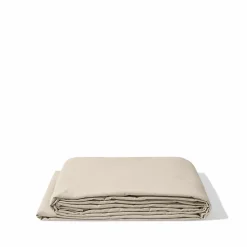 Drap plat en percale de coton - Beige Dune