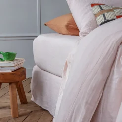 Drap-housse en gaze de coton - Rose de Bagatelle
