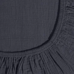 Drap-housse en gaze de coton - Gris Fusain