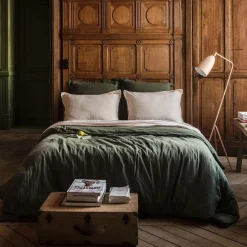 Drap-housse en gaze de coton - Vert Luxembourg