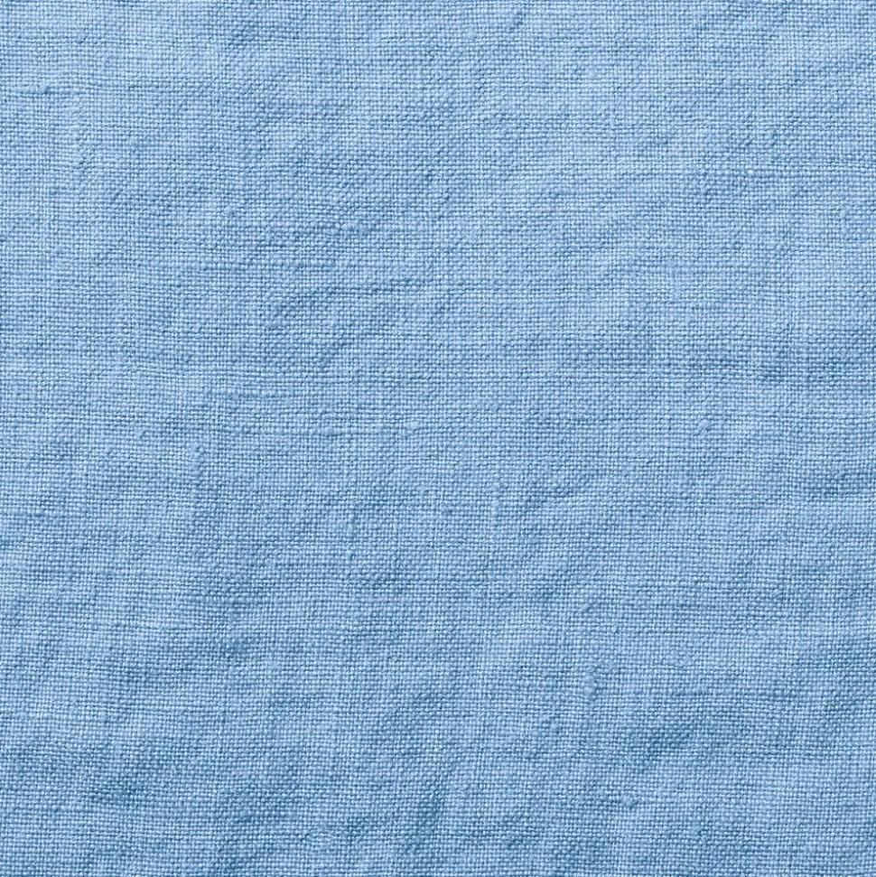 Drap-housse en lin lavé - Bleu Tyrrhénien