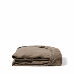 Drap-housse en lin lavé - Brun Cha Iro