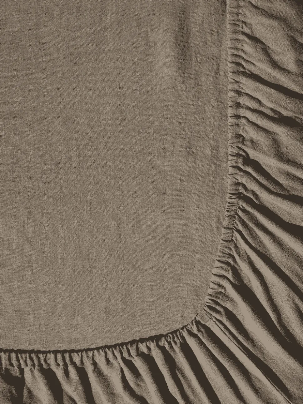 Drap-housse en lin lavé - Brun Cha Iro