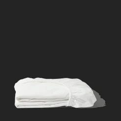 Drap-housse en percale de coton - Blanc Craie