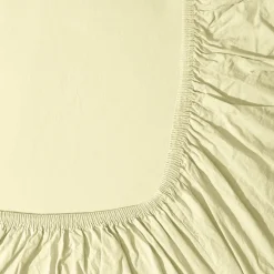 Drap-housse en percale de coton - Jaune Yuzu
