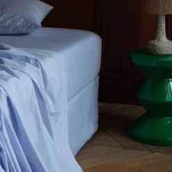 Drap-housse en percale de coton - Parme Lilas