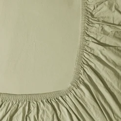 Drap-housse en percale de coton - Vert Sauge
