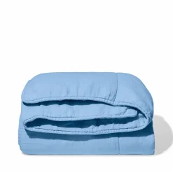 Édredon en 100% lin lavé - Bleu Tyrrhénien